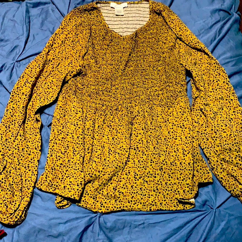 Urban romantics long sleeve printed blouse